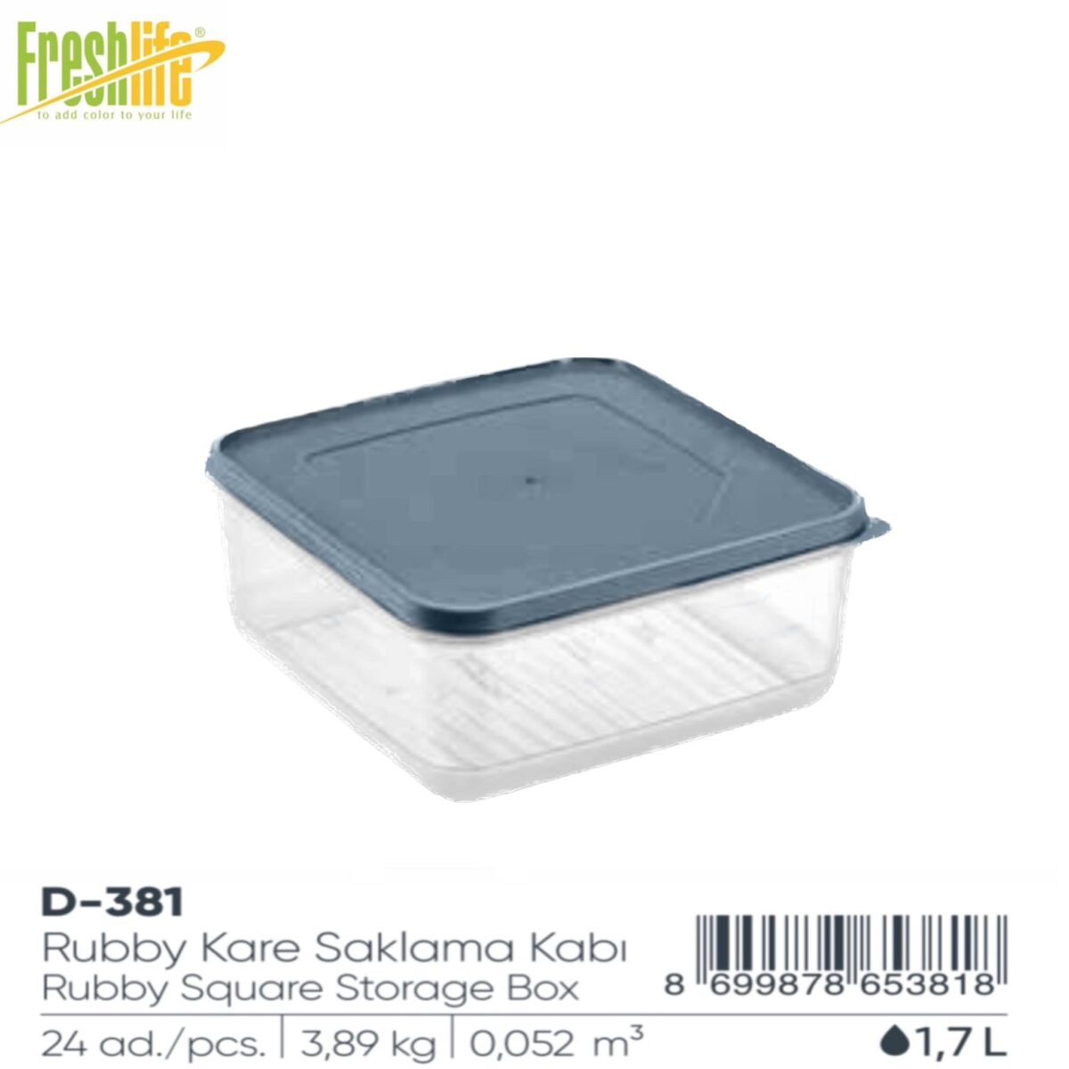 FreshLife Rubby Square Storage Box 1.7L - Image 4