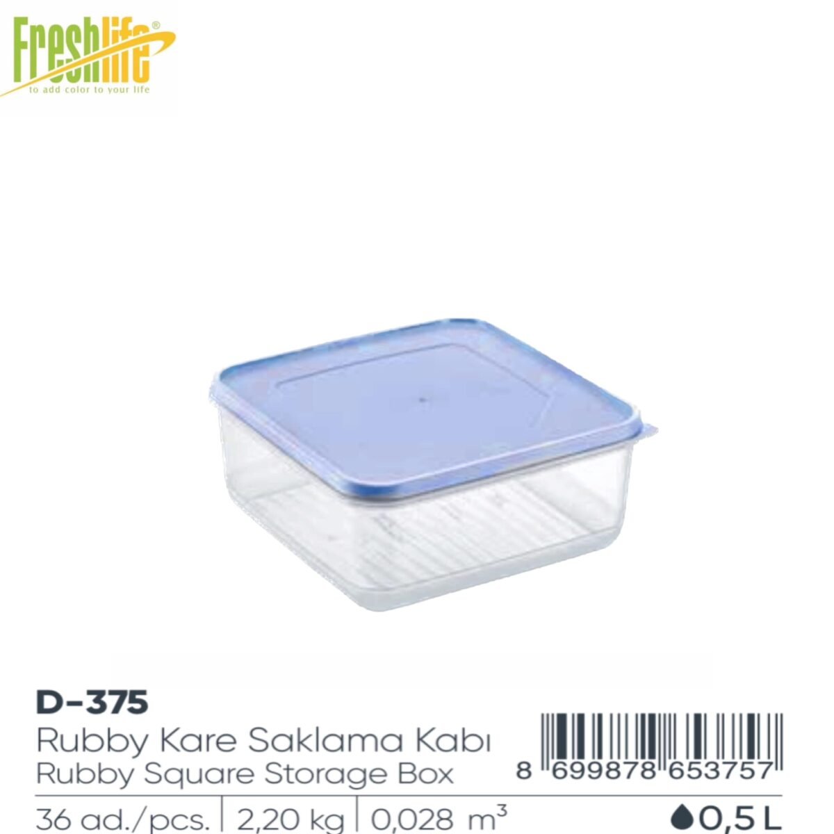FreshLife Rubby Square Storage Box 0.5L - Image 4