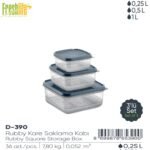 FreshLife Rubby Square Storage Box Set (3 Pieces) - Image 5