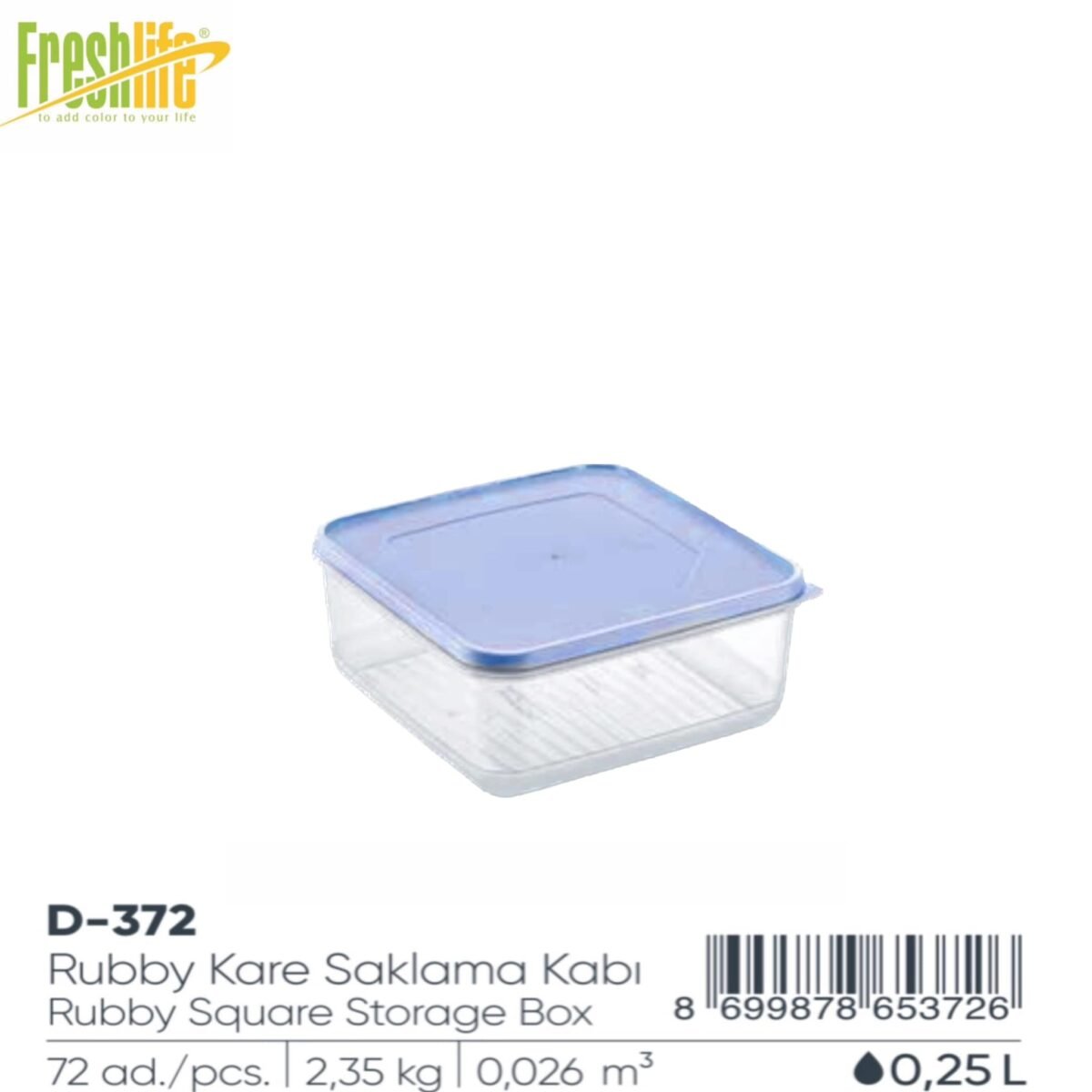 FreshLife Rubby Square Storage Box 0.25L - Image 3