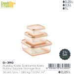 FreshLife Rubby Square Storage Box Set (3 Pieces) - Image 2