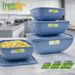 FreshLife Square Food Storage Bowl Set (3 Pieces) - Image 2