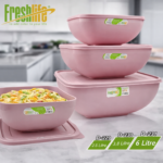FreshLife Square Food Storage Bowl Set (3 Pieces) - Image 3