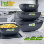 FreshLife Square Food Storage Bowl Set (3 Pieces) - Image 4