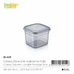 FreshLife Square Food Storage Container 0.6L