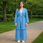 Casual Belted Cardigan Set - Image 3