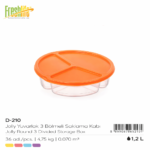 FreshLife Jolly Round 3 Divided Storage Box 1.2L