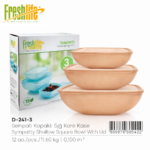 FreshLife Shallow Square Bowl Set with Lids - 3 Piece Set - Image 5