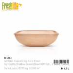 FreshLife Shallow Square Bowl with Lid - 4.7L - Image 3