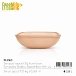 FreshLife Shallow Square Bowl with Lid - 2.8L - Image 3