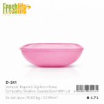 FreshLife Shallow Square Bowl with Lid - 4.7L