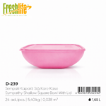 FreshLife Shallow Square Bowl with Lid - 1.65L