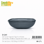 FreshLife Shallow Square Bowl with Lid - 4.7L - Image 2