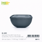 FreshLife Large Square Food Storage Bowl with Lid 6L - Image 2