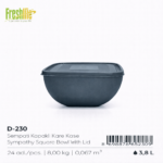 FreshLife Square Food Storage Bowl with Lid 3.8L - Image 2