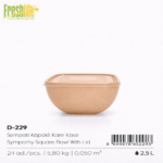 FreshLife Square Food Storage Bowl with Lid 2.5L - Image 4