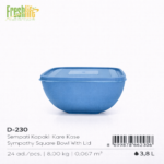 FreshLife Square Food Storage Bowl with Lid 3.8L - Image 4