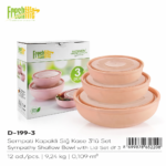 FreshLife Shallow Bowl with Lid Set  3 Pieces - Image 3