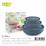 FreshLife Shallow Bowl with Lid Set  3 Pieces - Image 4