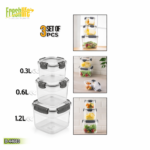FreshLife 3-Piece Square Food Storage Set