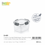 FreshLife Compact Rectangle Food Storage Box 0.6L